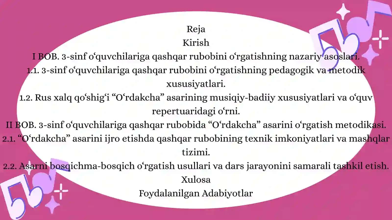 "O‘rdakcha"ni qashqar rubobida o‘rgatish metodikasi 2