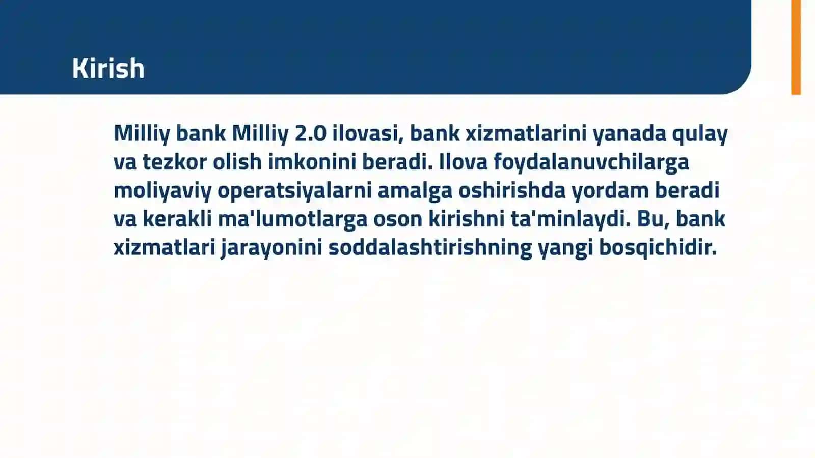 Milliy 2.0 ilovasi 2