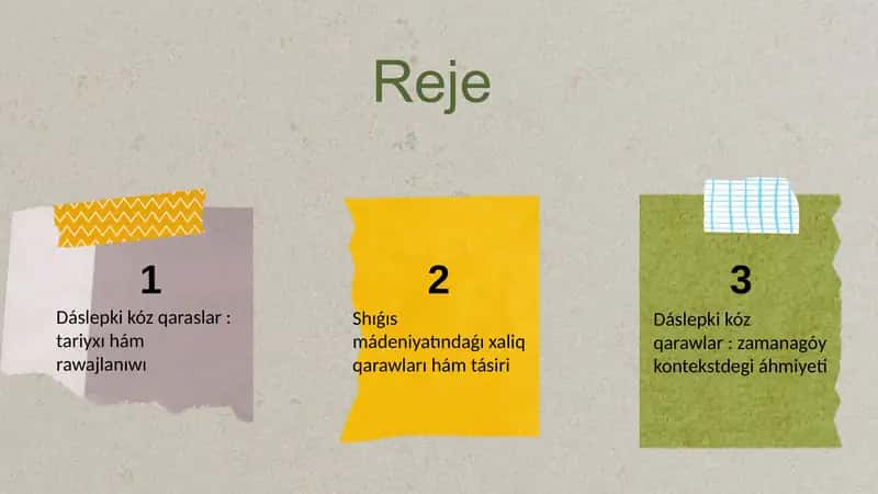 Shıǵıs xalıqlariniń dáslepki kóz qarasları. 2