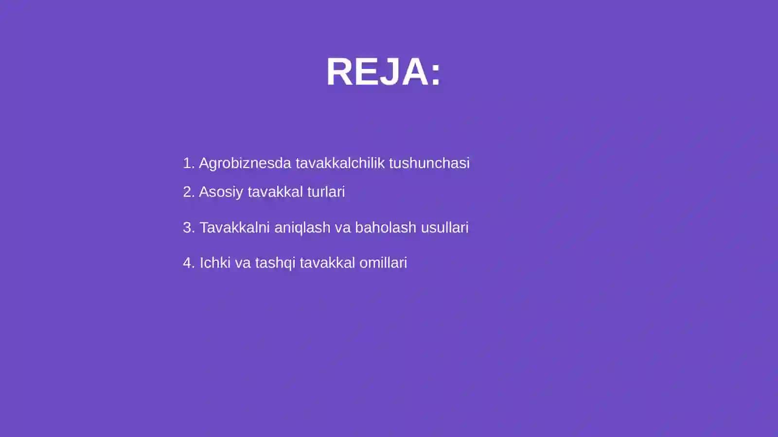 Agrobiznesda tavakkalchilikni boshqarish 2