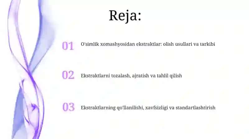 O‘simlik xom ashyosidan olinadigan ekstaktlar 2