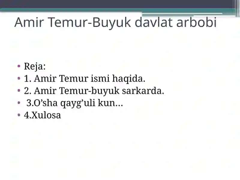 Amir Temur-Buyuk davlat arbobi 2