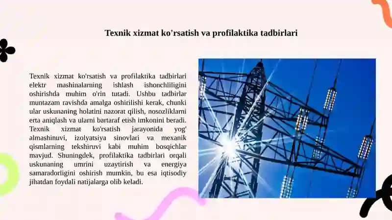 Elektr mashinalarni ishlash ishonchliligini oshirish usullari 2