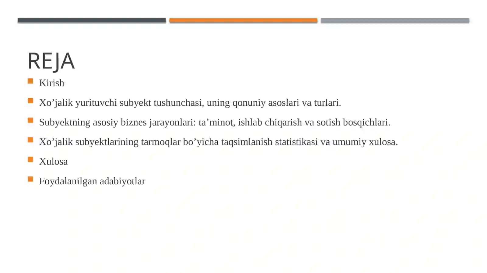 Biznes jarayonida xo’jalik yurituvchi subyekt 2