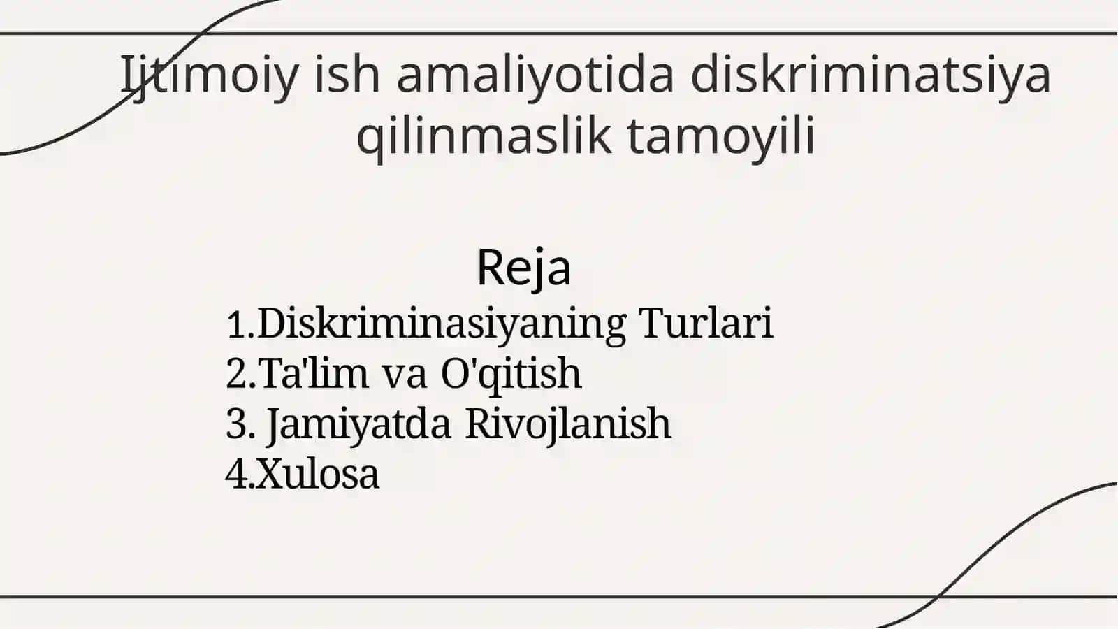 Diskriminatsiya qilinmaslik tamoyili 2