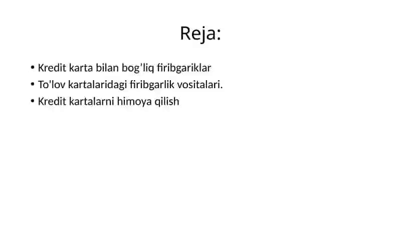 KREDITLAR BILAN BO’LADIGAN FIRIBGARLIKLAR 2
