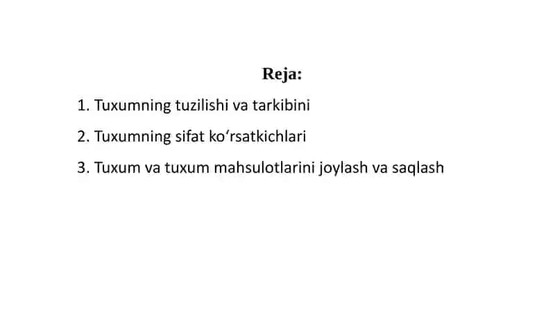 Tuxum va Tuxum Mahsulotlari 2