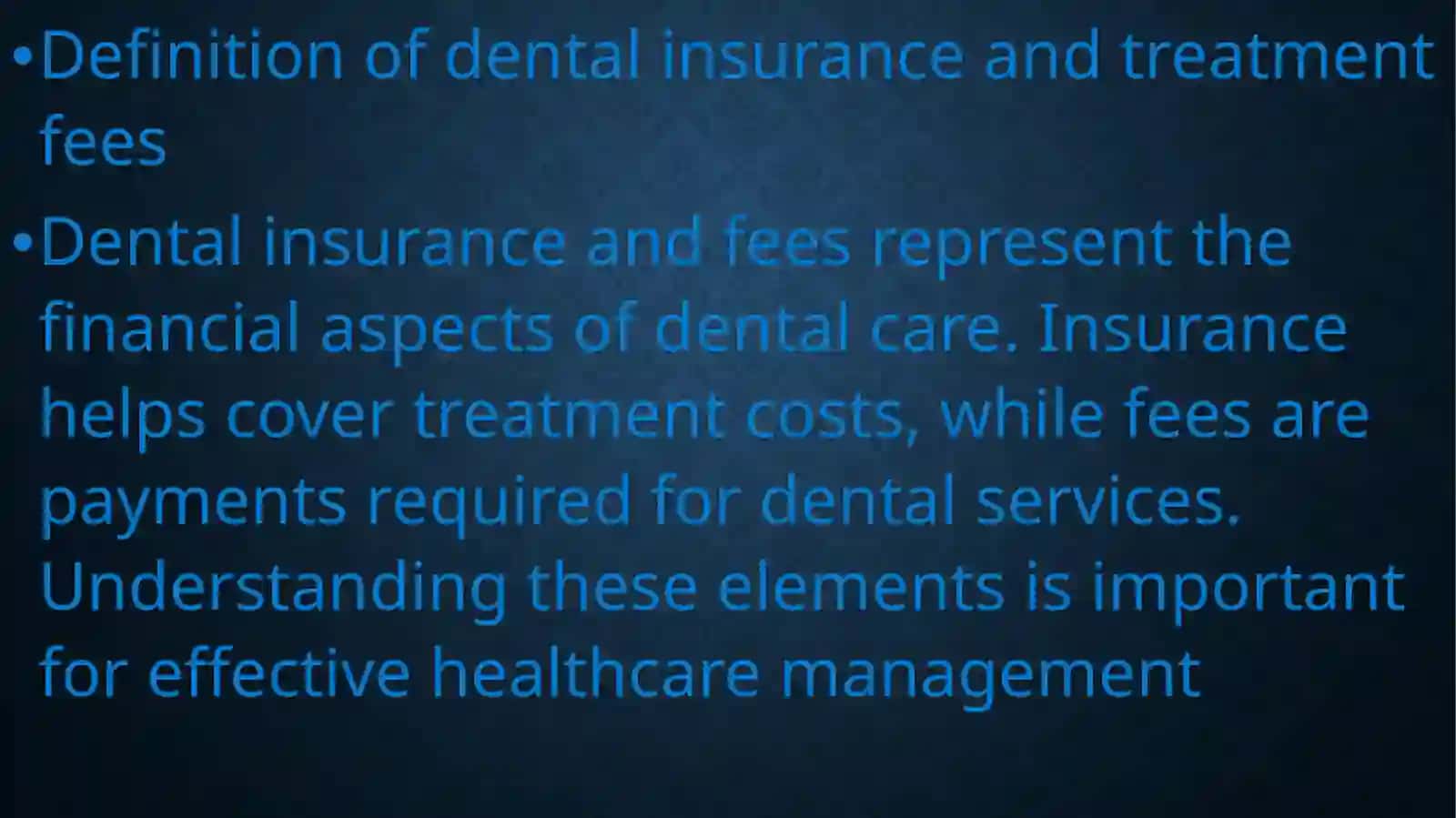 Dental insurance and fees 2