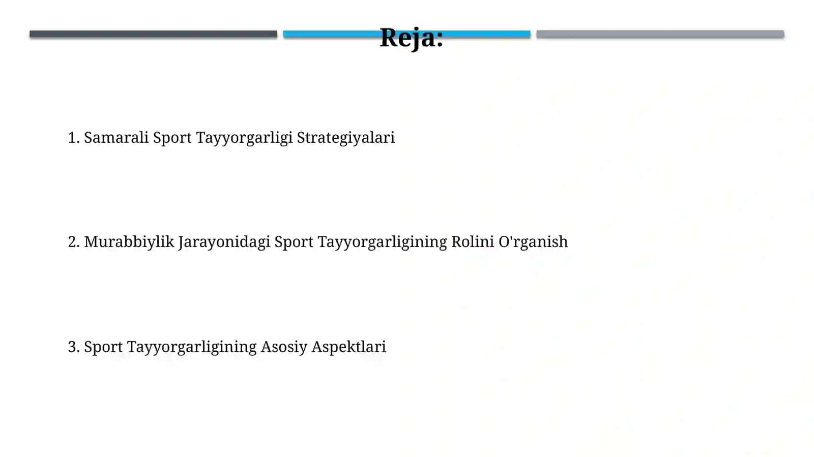 Sport Tayyorgarligi Aspektlari 2