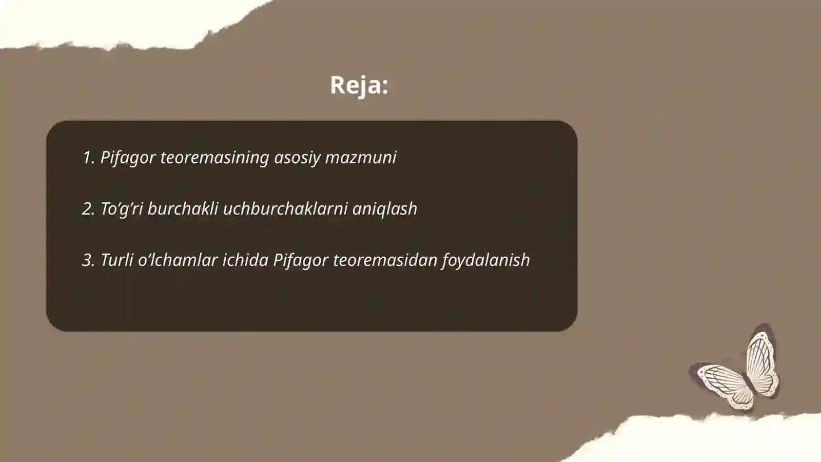 Pifagor teoremasini tatbiqi 2