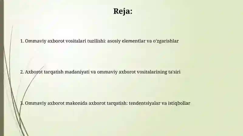 Ommaviy axborot vositalari tuzilishi 2