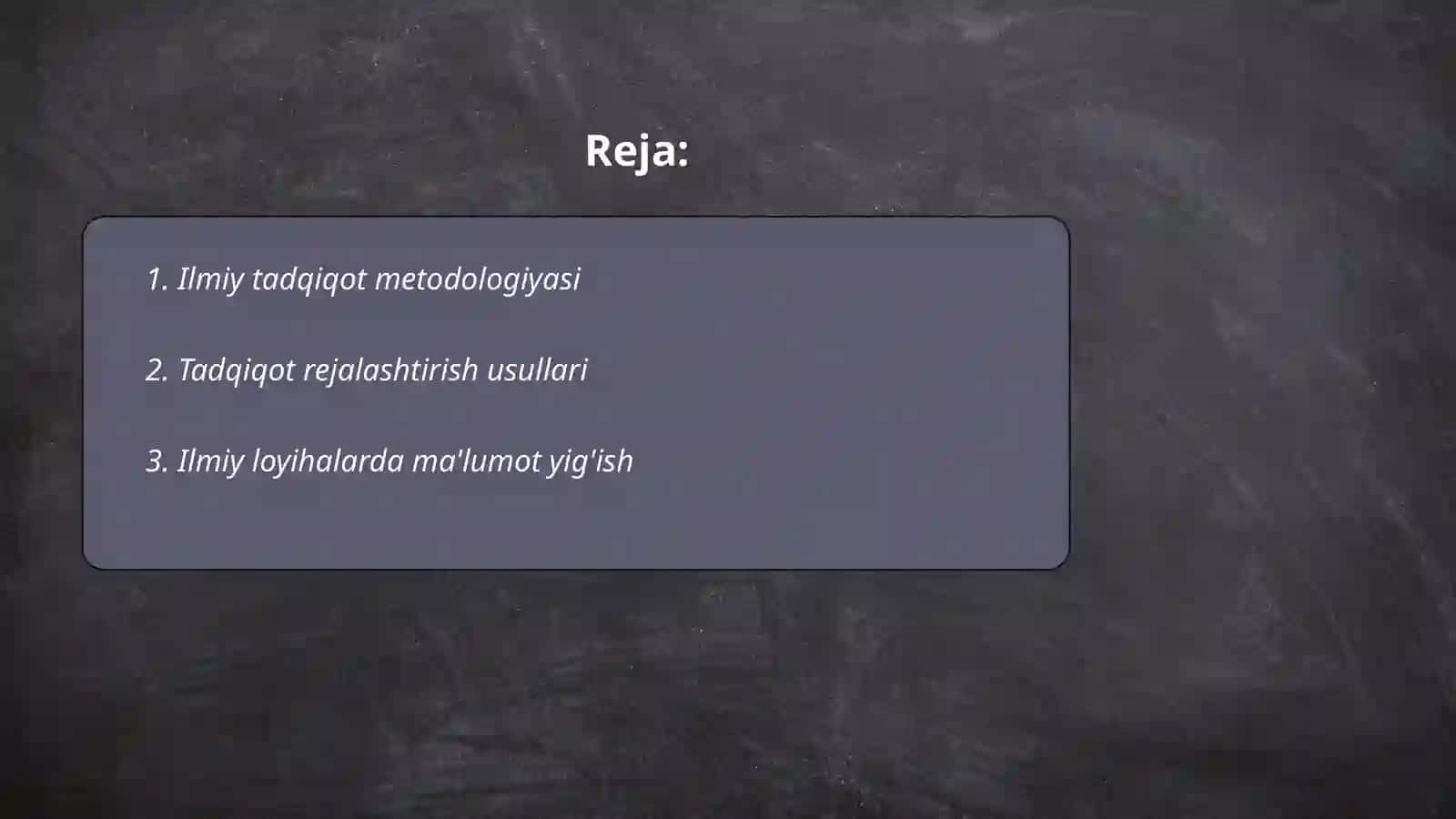 Ilmiy tadqiqot metodologiyasi 2