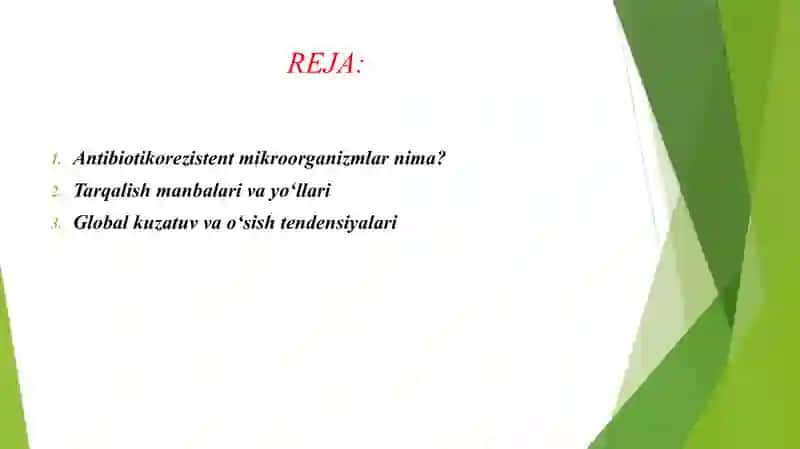 ANTIBIOTIKOREZISTENT MIKROORGANIZMLAR SHTAMMLARINING TARQALISHI 2