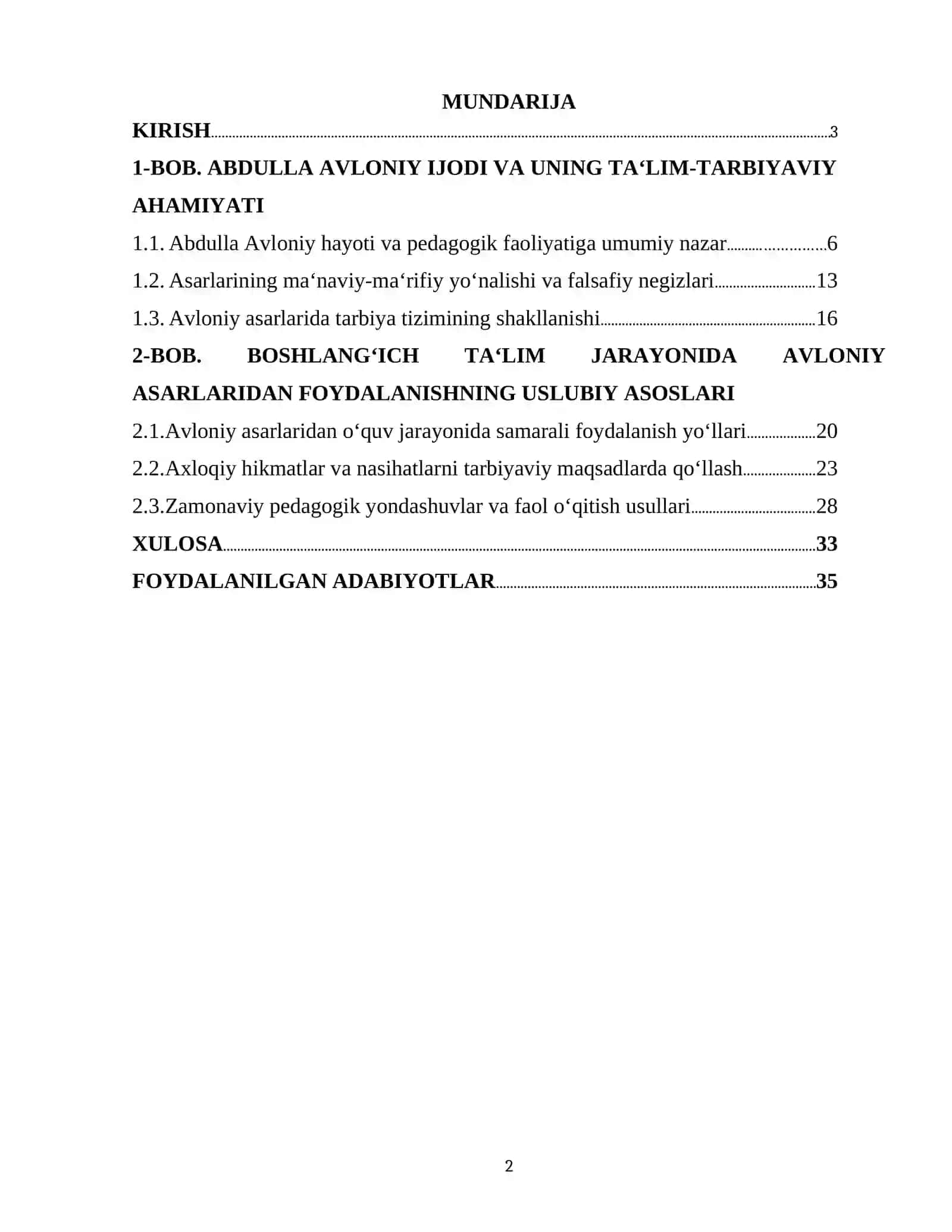 ABDULLA AVLONIY ASARLARIDA TA‘LIM-TARBIYA MASALASINI YORITILISHI 2