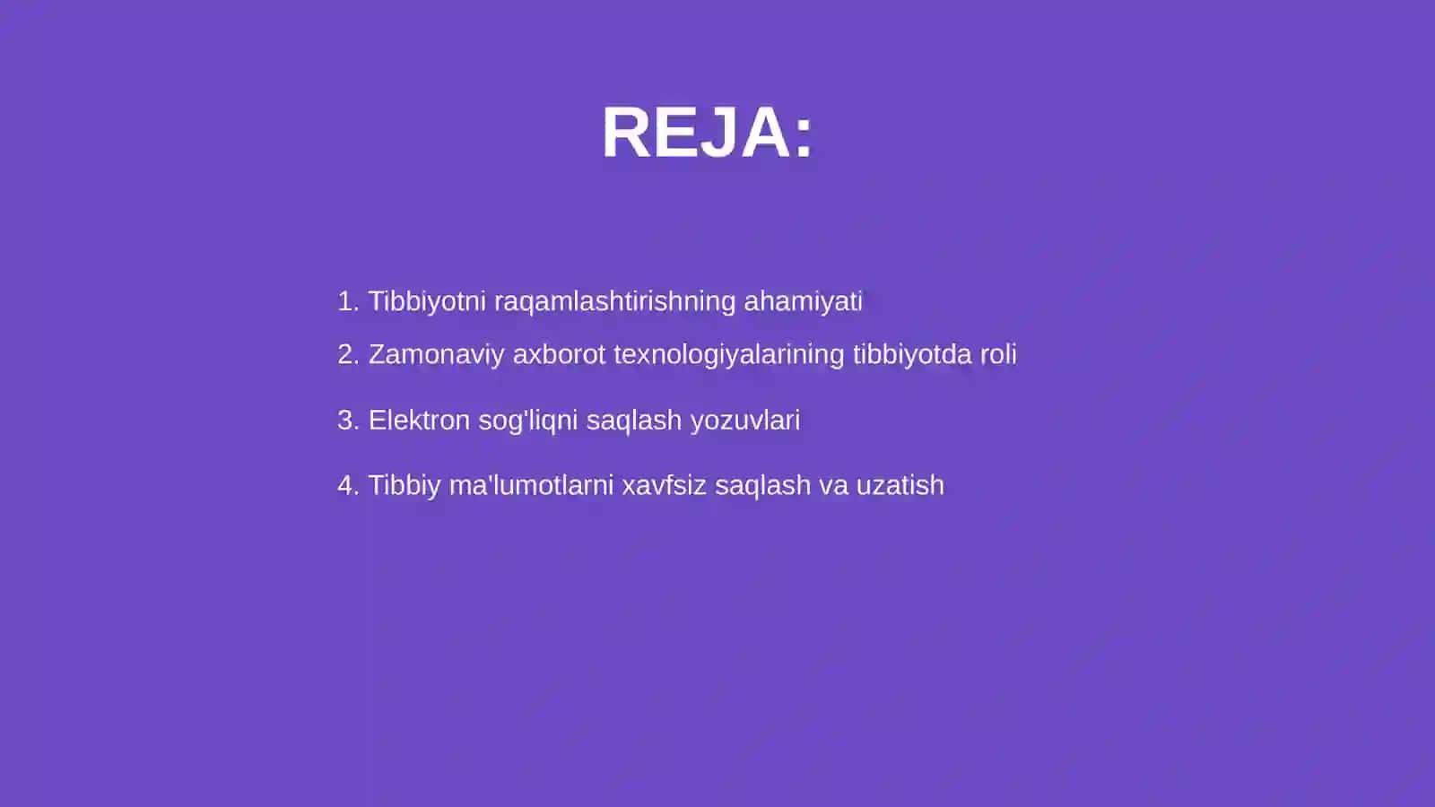 Tibbiyotni raqamlashtirish 2