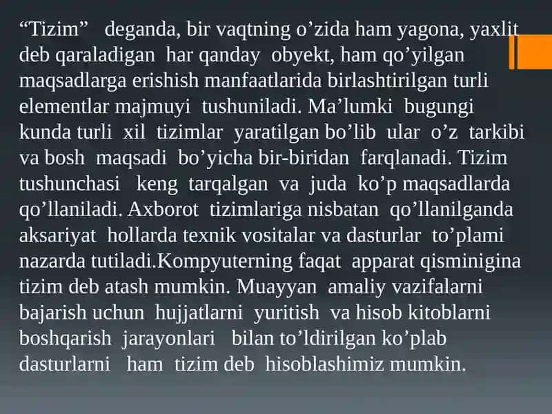 Iqtisodiyotda avtomatlashtirilgan axborot tizimlari 2