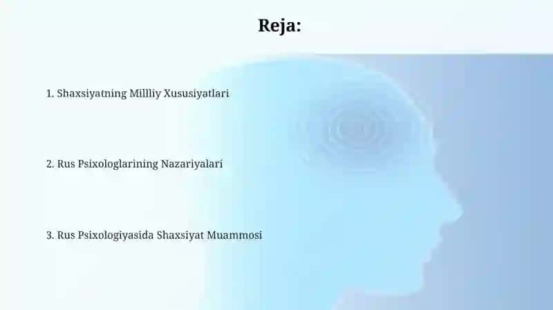 Rus psixologiyasida shaxs muammosi, rus psixologlarining nazariyalari 2