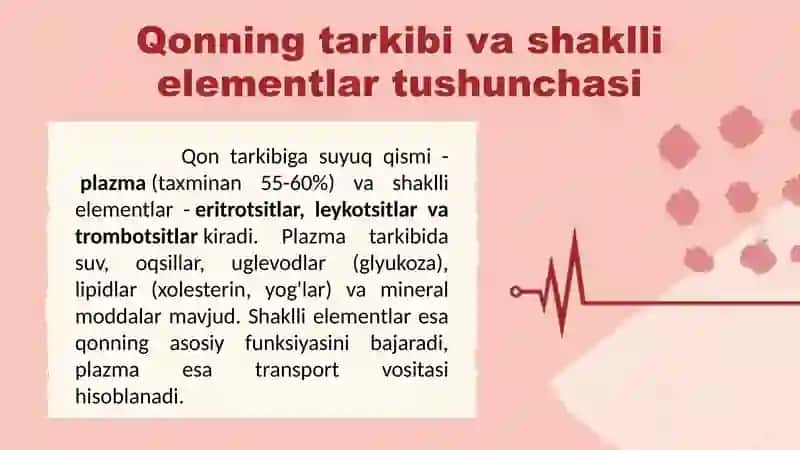 Qonning shaklli elementlari 2