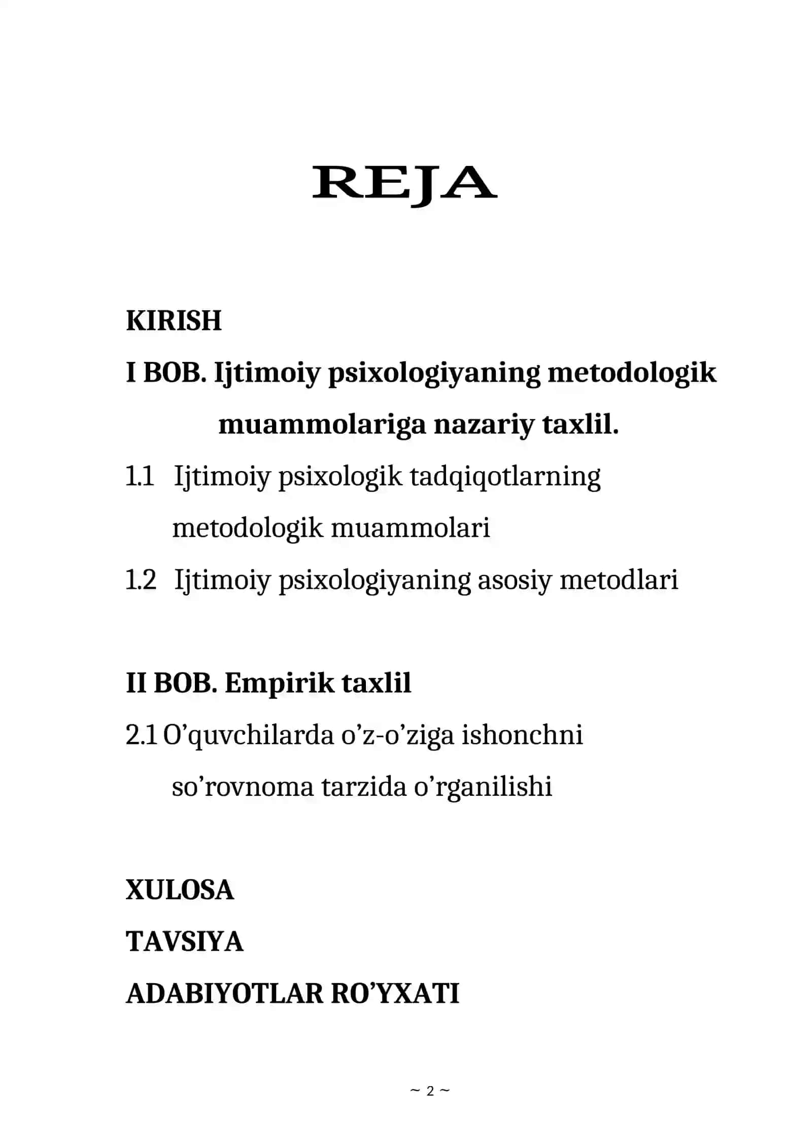 Ijtimoiy psixologiyaning metodologik muammolari 2