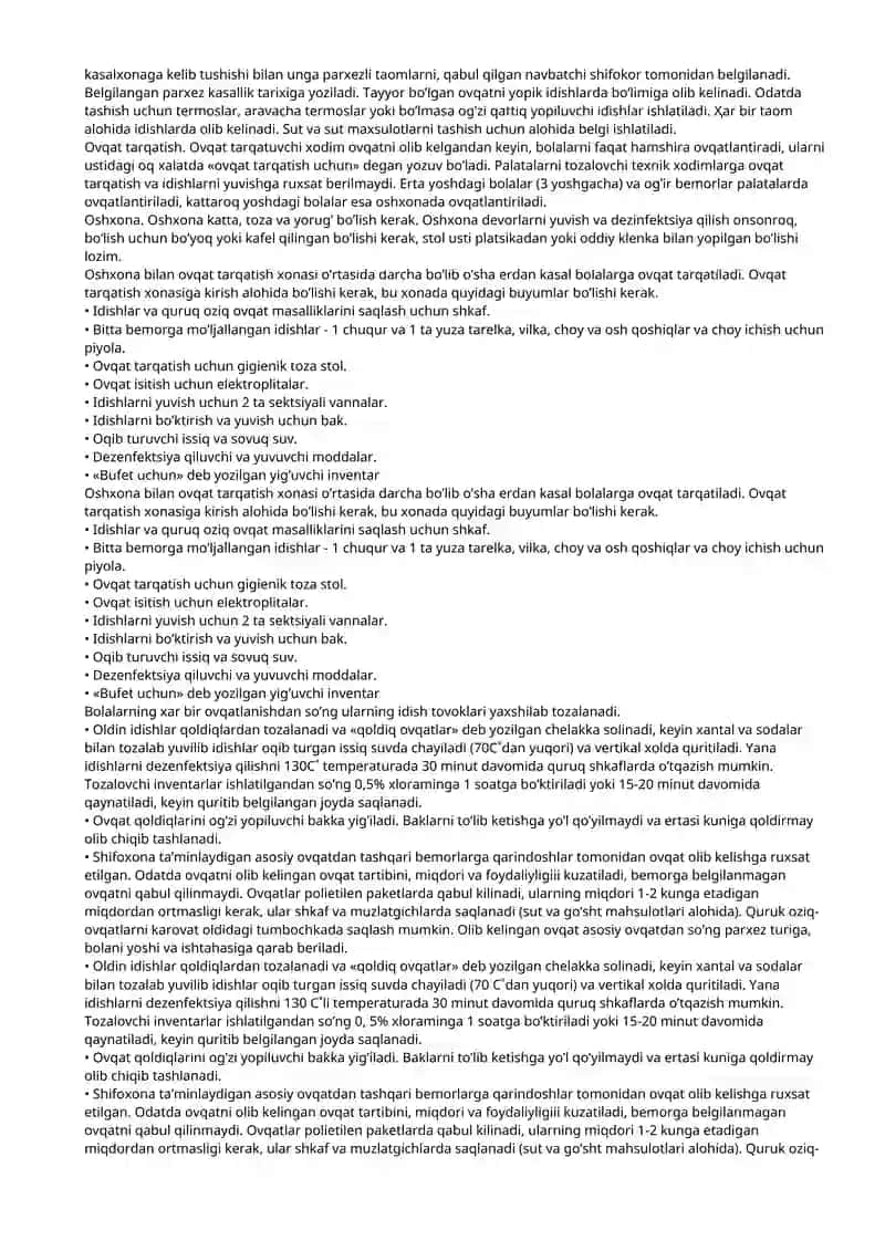 Parxez ovqat terapiyasi 2