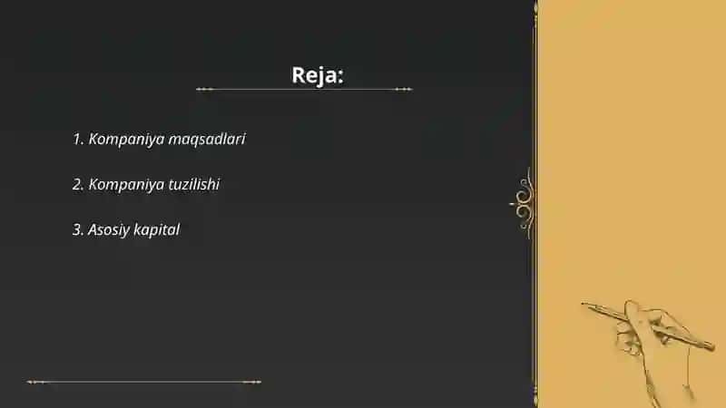 Kompaniya ustavi 2