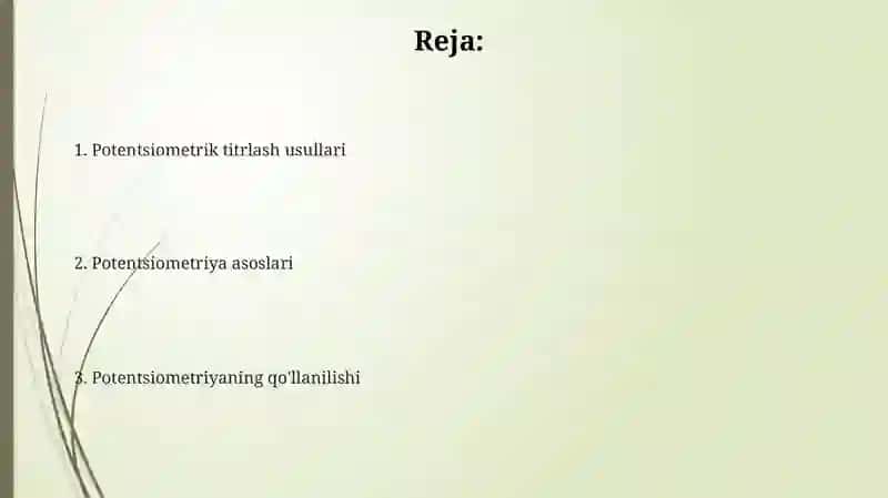 Potentsiometriya va potansiyometrik titrlash 2