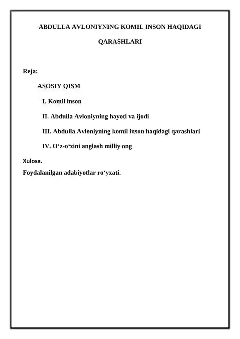 ABDULLA AVLONIYNING KOMIL INSON HAQIDAGI QARASHLARI 2
