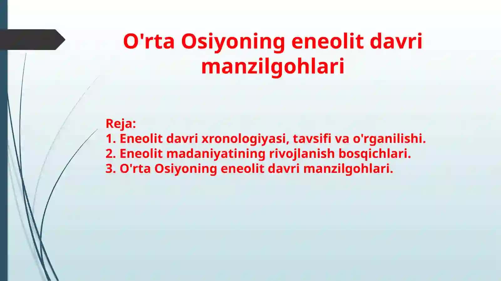 O'rta Osiyoning eneolit davri manzilgohlari 2