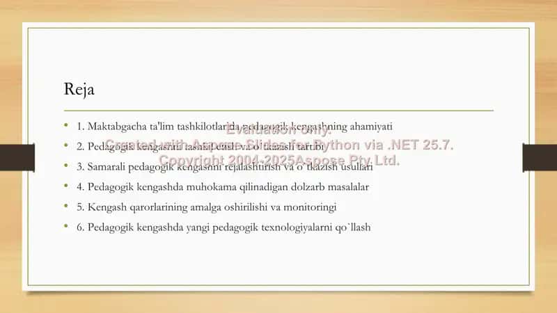 Maktabgacha ta'lim tashkilotlarida pedagogik kengash 2