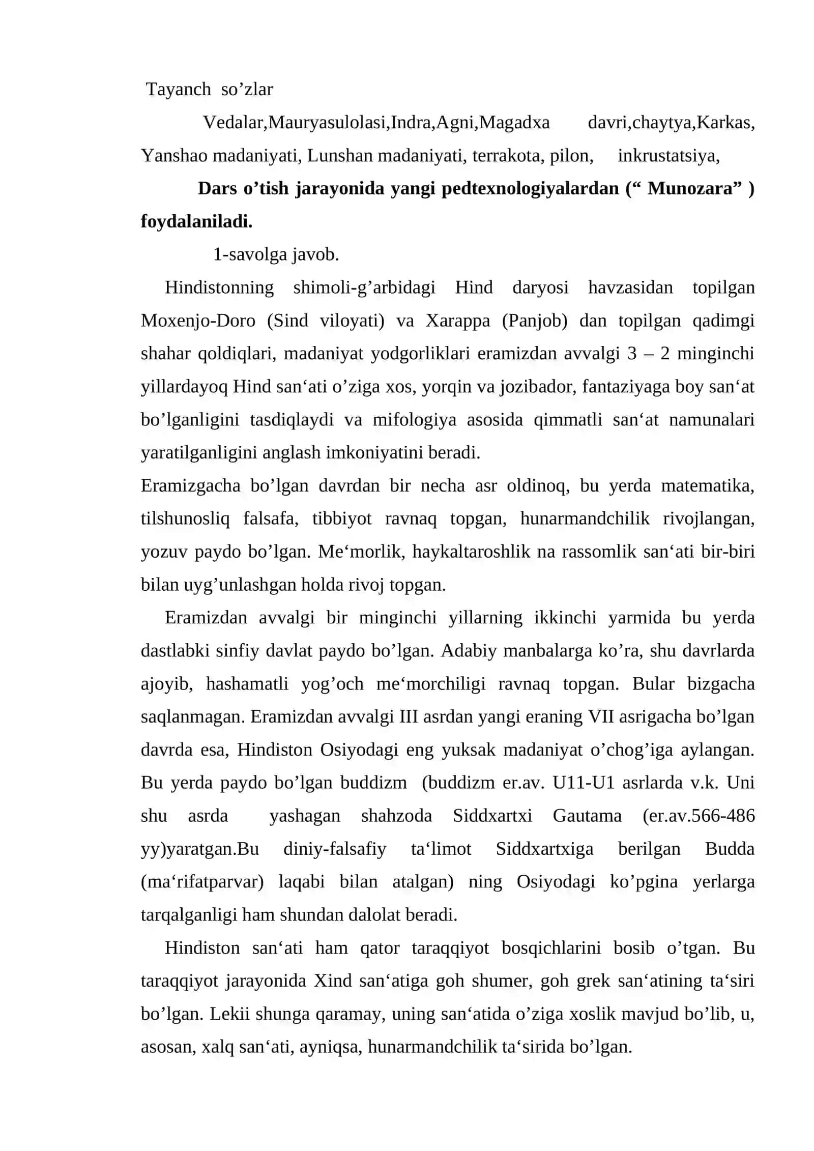 Eng Qadimgi Hindistonning madaniyati 2