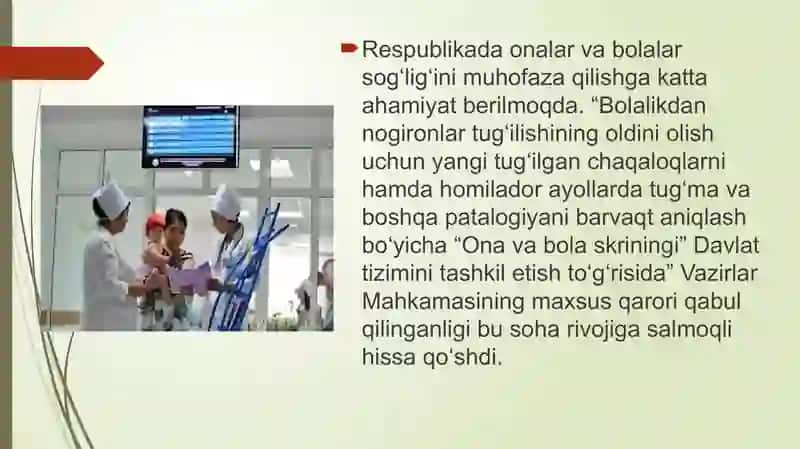 O’zbekiston Respublikasida inson salomatligi oliy qadriyat sifatida 2