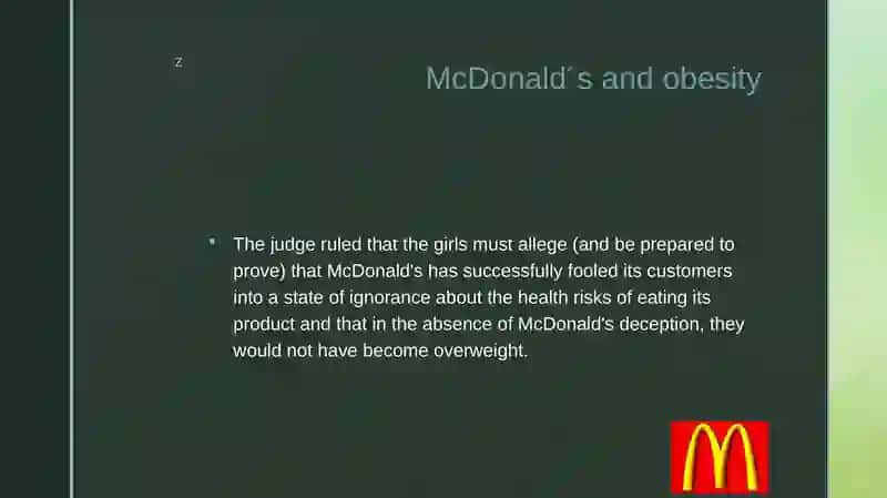 McDonald's and obesity 2