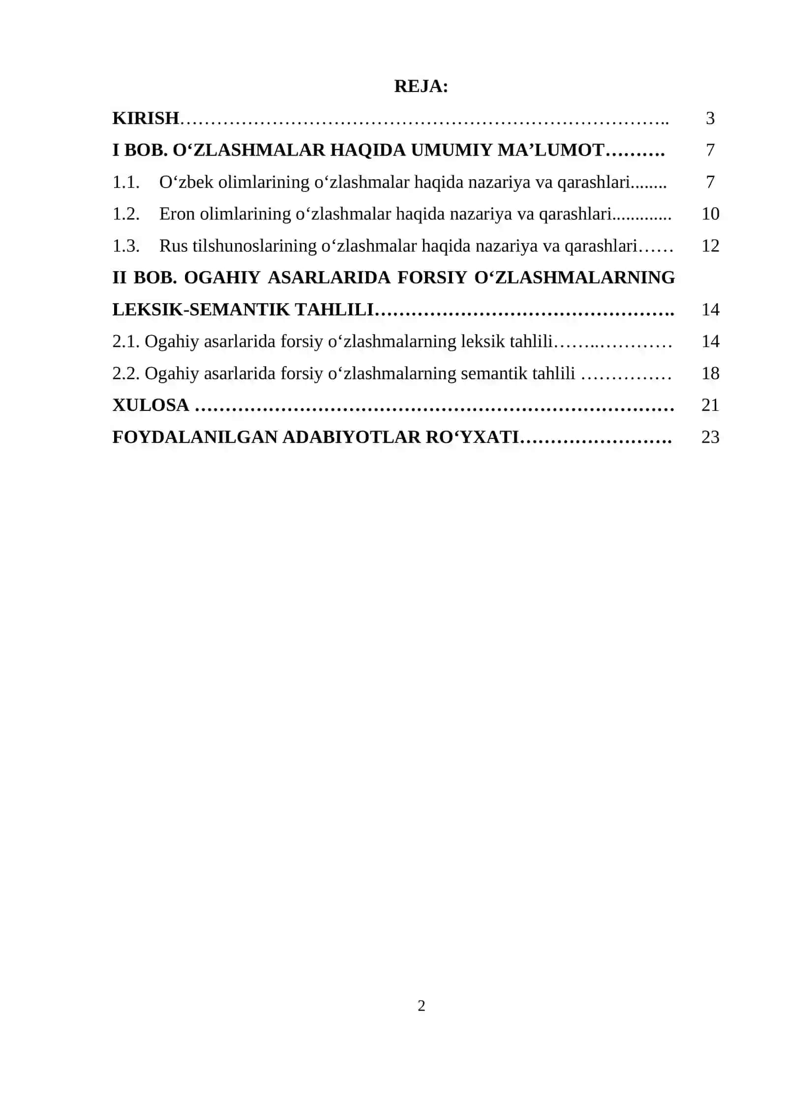 OGAHIY ASARLARIDA FORSIY O‘ZLASHMALAR 2