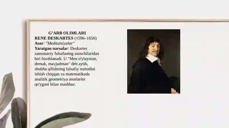 RENE DESKARTES(1596–1650) 2