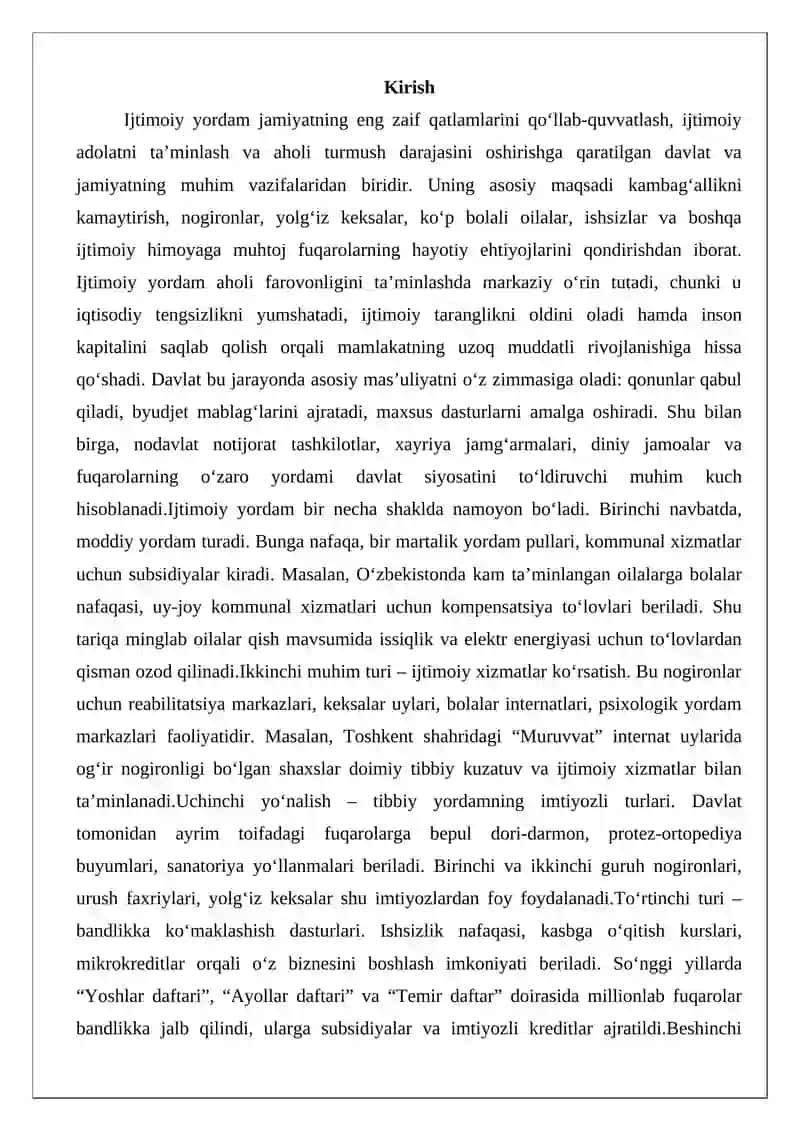 Ijtimoiy yordam va uning turlari 2