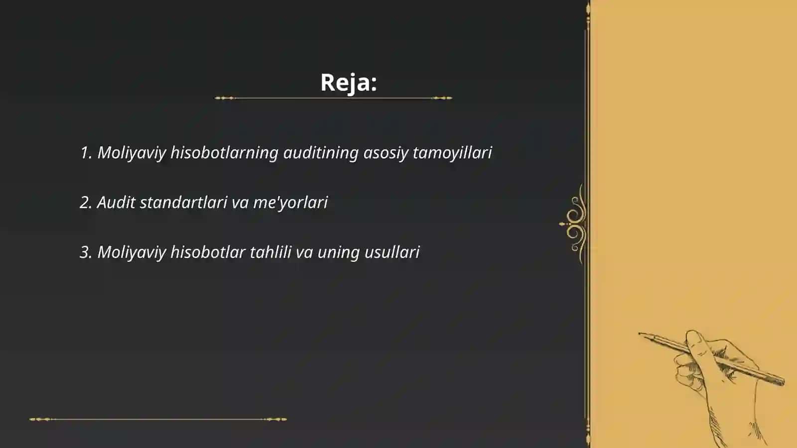 Moliyaviy hisobot auditining xususiy usullari 2