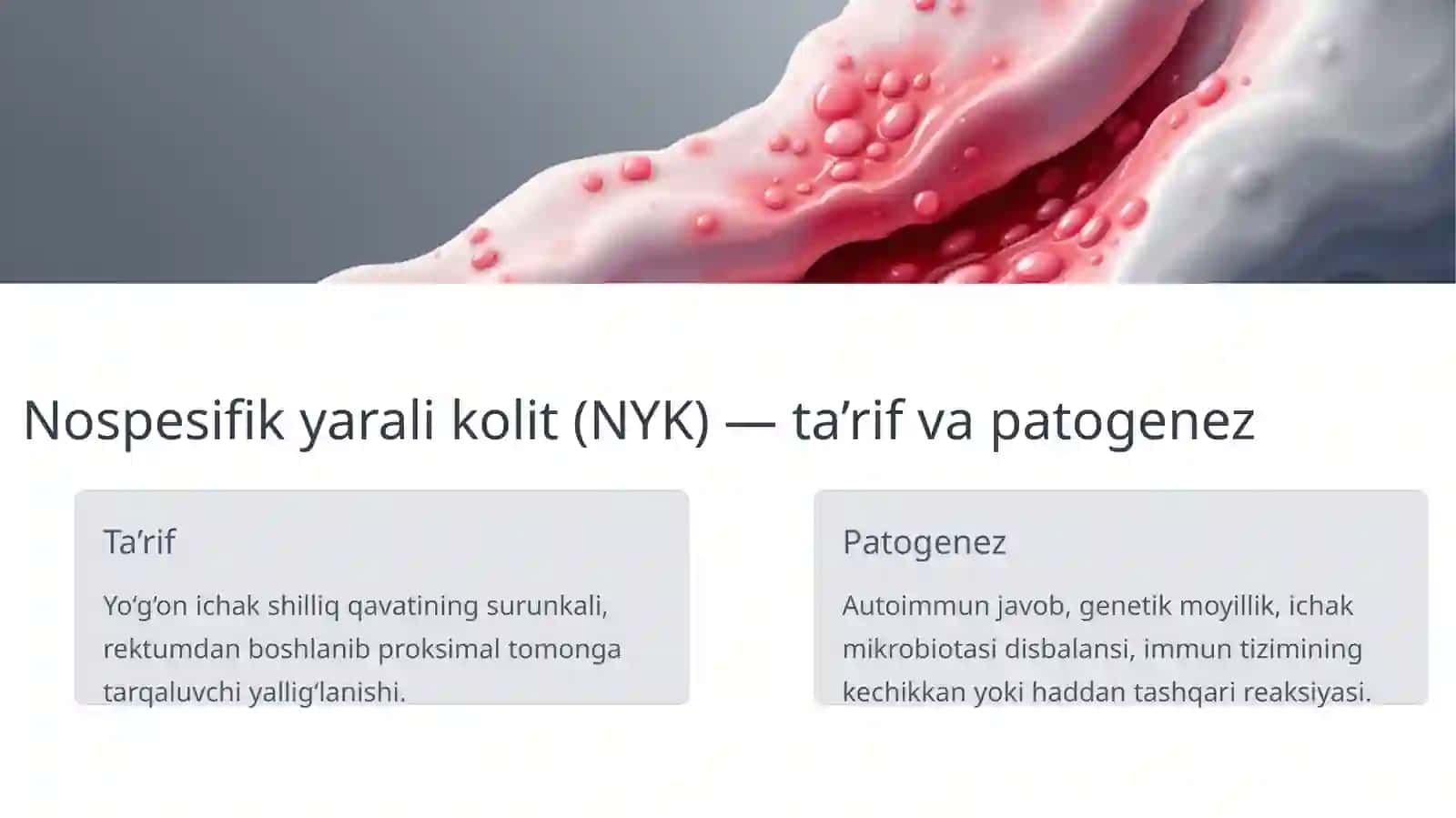 Nospe­sifik yarali kolit va Kron kasalligi 2