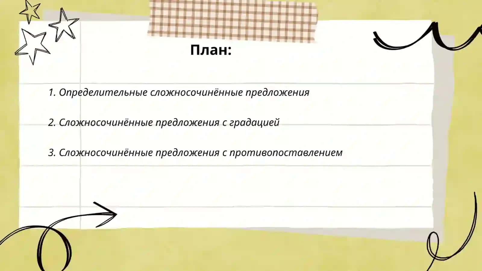ВИДЫ СЛОЖНОСОСИНЁННЫХ ПРЕДЛОЖЕНИЙ 2