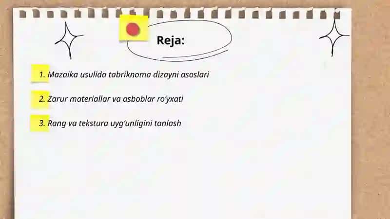 Mazaika usulida tabriknoma yasash 2