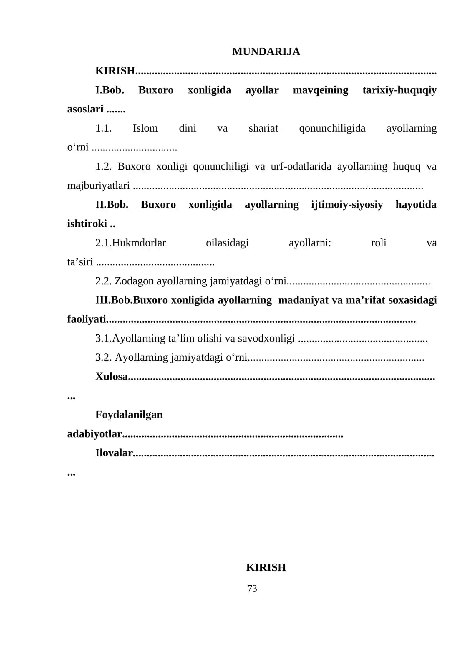 BUXORO XONLIGIDA AYOLLARNING TUTGAN OʻRNI 2