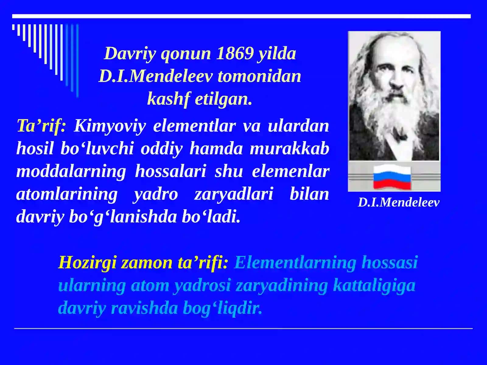 KIMYOVIY ELEMENTLAR DAVRIY QONUNI VA DAVRIY SISTEMA 2