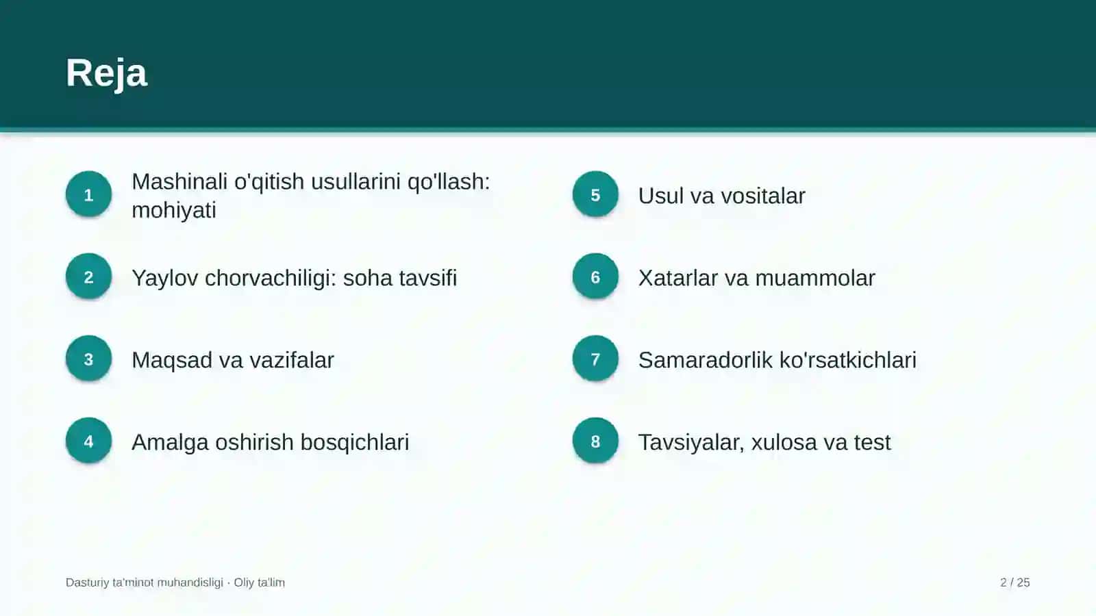 yaylov chorvachiligida mashinali o'qitish usullarini qo'llash 4065 2