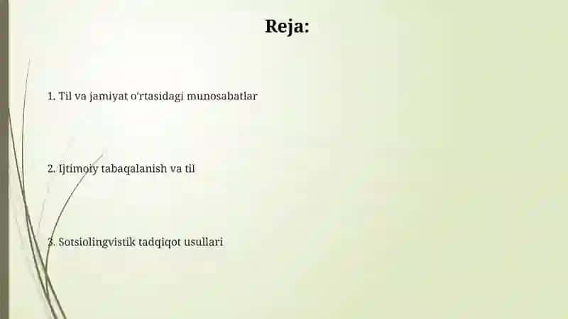 Tilning ijtimoiy ko'rinishlar. Sotsiolingvistika 2