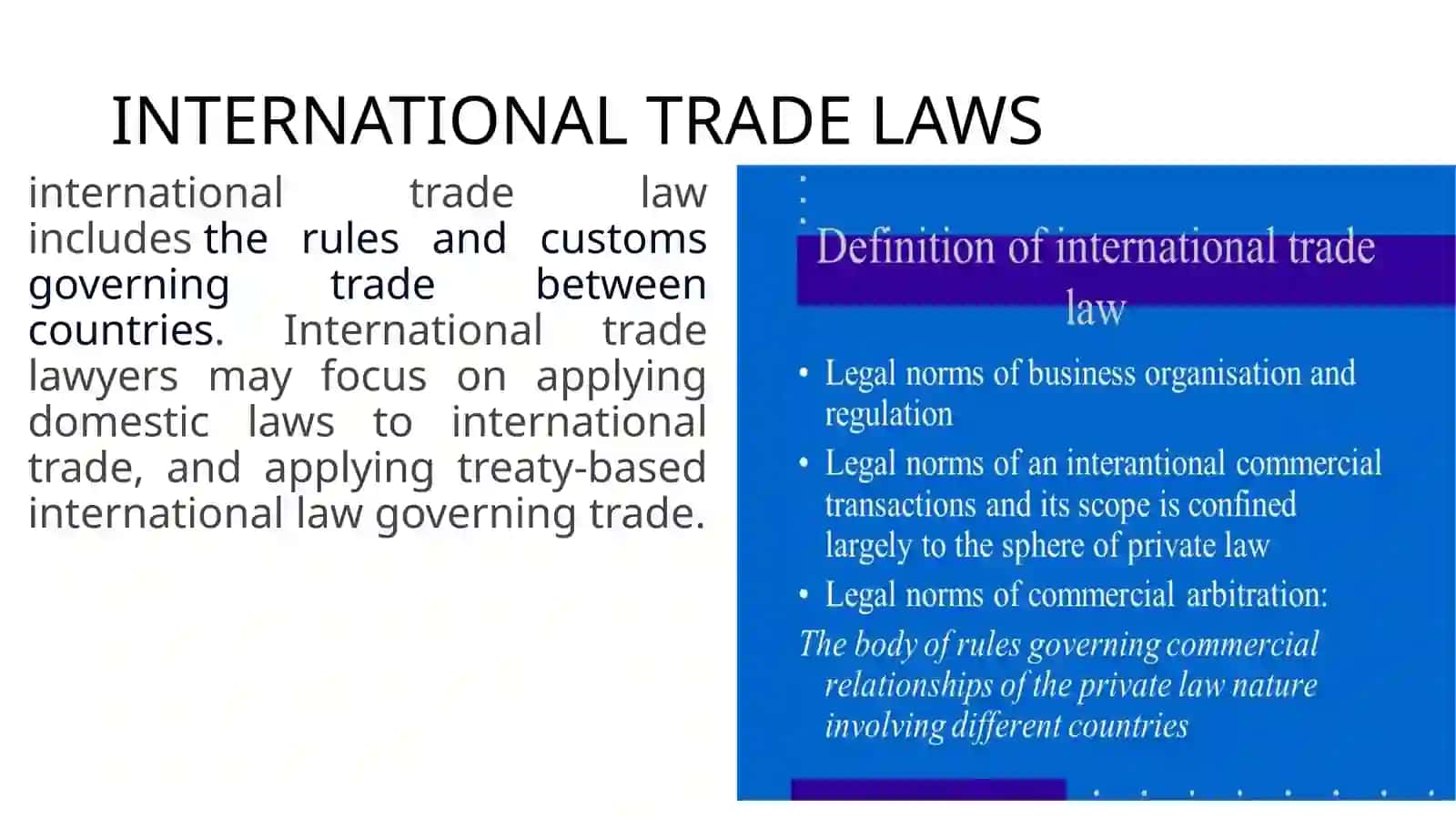 INTERNATIONAL TRADE LAWS 2