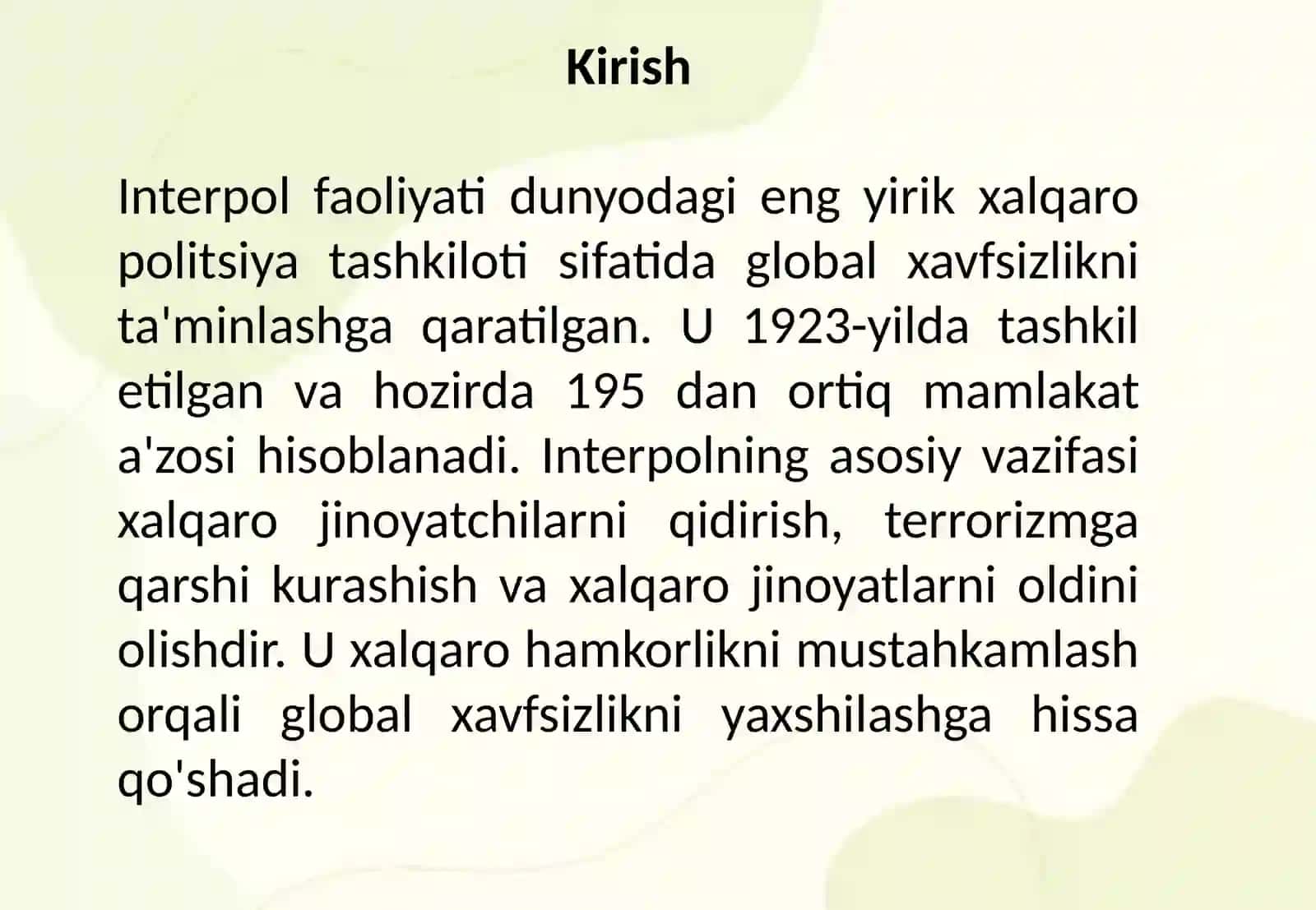 Interpol faoliyati 2