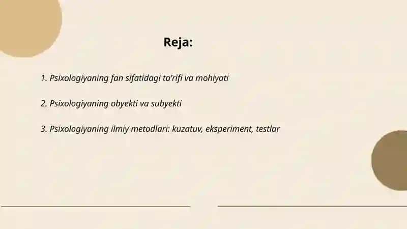 Psixologiya qanday fan 2