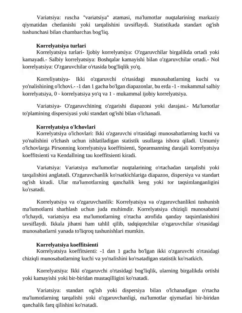 Korrelyatsiya 2