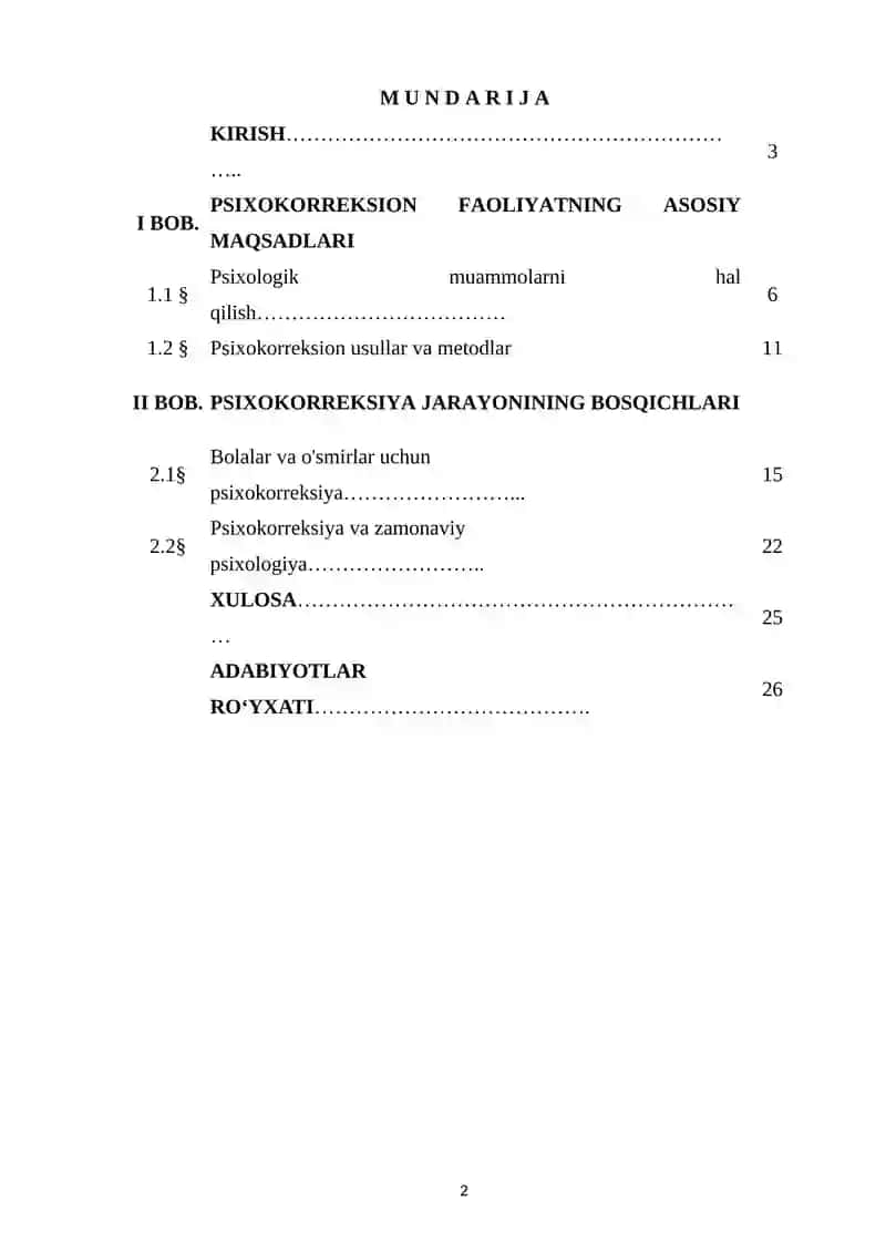 Psixologning psixokorreksion faoliyat 2
