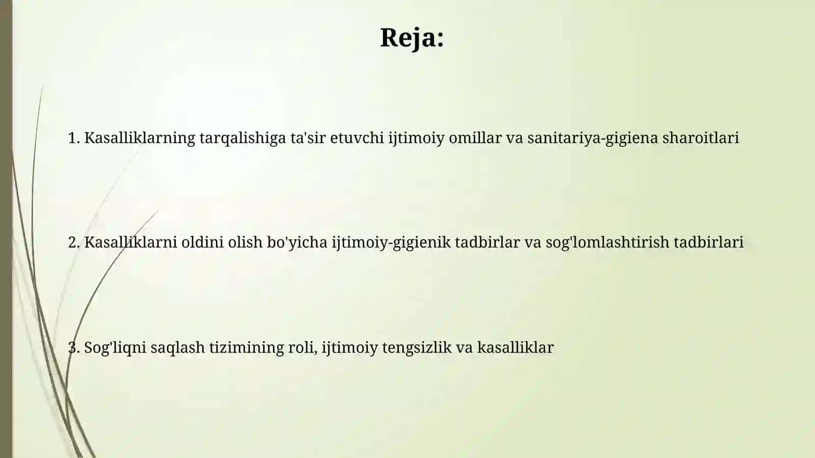 Muhim kasalliklar ijtimoiy gigienik jihati 2