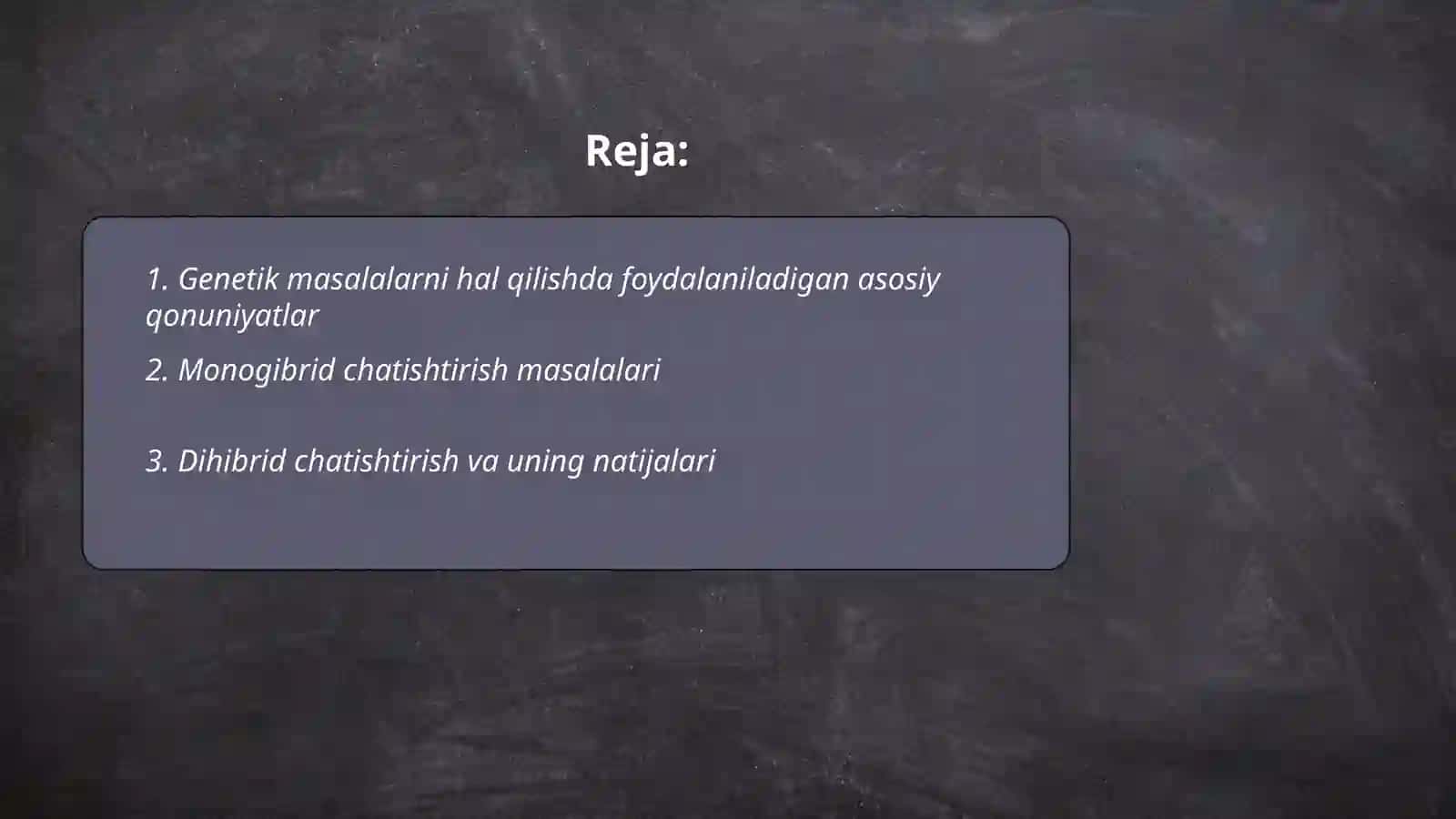 Genetik masalalar yechish metodikasi 2